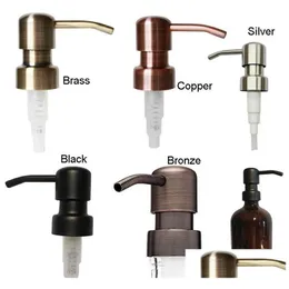 Liquid Soap Dispenser Samples For 28/400 Soap Dispenser Black Copper Brass Bronze Sier Rust Proof 304 Stainless Steel Liquid Pump Drop Dhhkq