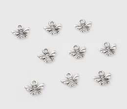 200pcs alloy bee charms silver sharms قلادة لمجوهرات القلادة صنع النتائج حرفة 11 × 10 مم 8368364