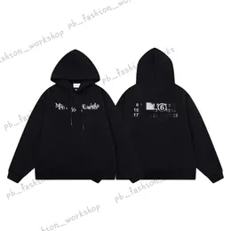 Man Hoodie Margiela Mm6 Hoodie Sweatshirt Inverted Numbers Scrambled Irregular Quadrangle Label Belgium Designer Hoodies ad