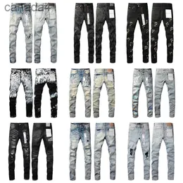 Jeans Pierna recta Jeans para hombres Diseñador Hombres Diseñador Hip Hop Moda Pantalones para hombre Calidad superior Púrpura Motocicleta Cool Denim Pant J9E9