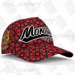 Cappellini da baseball Marocco Baseball Nome personalizzato gratuito Squadra di alta qualità Cappello Ma Mar Paese Pesca Viaggio Arabo Nazione araba Regno Bandiera Copricapo 249