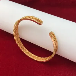 Bangle Dubai Luxury Designer Gold Plated for Womed Wedding Bridal Charm Bracelet Nigerian African Jewelry Party بالجملة