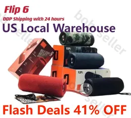 FLIP 6 Wireless Bluetooth Speaker Mini Portable IPX7 FLIP6 Waterproof Portable Speakers Outdoor Stereo Bass Music Track Independent TF Card 5 Local Warehouse