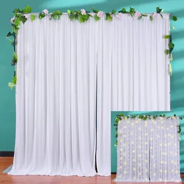 5ft x 7ft white wedding background curtains chiffon fabric curtains photography background birthday wedding baby shower party decoration 240124