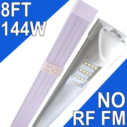 25pack LED T8 Shop Light, 8ft 144W 6500K 일광 흰색 링크 가능한 LED 통합 튜브 조명 드롭 선박 No-RF RM LED 막대 조명, 워크샵, 워크 벤치 usastock