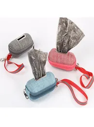Coleira de suporte para saco de cocô de cachorro, acessório para qualquer trela de cachorro, dispensador de saco de cocô cinza azul rosa5030661