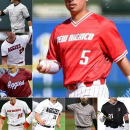 Maglia da baseball dello stato del New Mexico tutta cucita Maglie uomo donna personalizzate Fernando Barreda Damone Hale Bode Grieve Garrett Sloan Keith Jones II Romeo Ballesteros