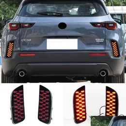 Автомобильные задние фонари, светодиодный отражатель заднего бампера для Mazda Cx-50 Cx50 2022 2023, противотуманные фары, тормозные лампы с динамическим указателем поворота, доставка A Oteq2