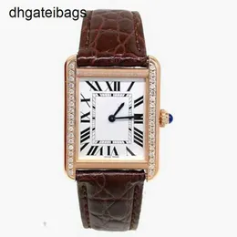 Carters Watch Swiss Automatic Watches Luxury Womens Lrist Tank for Women Quartz Diamond Rose Gold Platinum Square Face Steel La Frj
