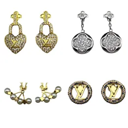 Luxury Fashion Classic örhängen Designer smycken unika fina blommor bokstäver örhängen klöver örhängen engagemang bröllop jubileum Alla hjärtans gåva