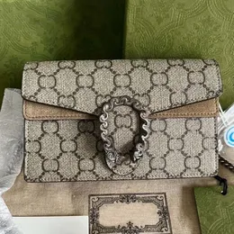 디자이너 가방 패션 가방 미니 뱀 패턴 편지 봉제 체인 싱글 숄더 가방 크로스 바디 백 크기 16.5cm 001