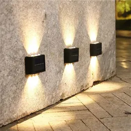 Solar Light Waterproof LED -lampor Utomhus solljuslampor för Garden Street Landscape Balcony Decor Wall Lamp LL