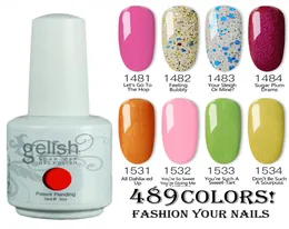 12pcslot 100 العلامة التجارية الجديدة Harmony Gelish Nail Polish Soak Off UV Gel Polish 489 Fashion Colors4421840