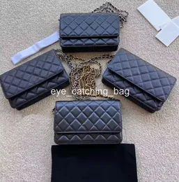 10A magnetic hasp metal zip handles chip authentication mini shoulder bag women plaid handbag caviar sheepskin leather cross body tote clutch purse