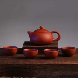 Set da tè da viaggio tradizionale cinese Set da tè Kung Fu in argilla viola Confezione da tazza da tè Teiera regalo in ceramica con confezione regalo290P