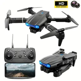 E99 HD çift kameralı Pro Drone, WiFi FPV HD Çift Katlanabilir RC Quadcopter İrtifası Bekleme, Yeni Başlayanlar İçin Uzaktan Kumanda Drone Oyuncakları Çocuklar ve Yetişkinler İçin Mükemmel Hediye