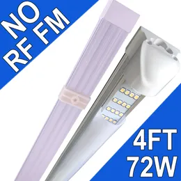 25パックLED T8ショップライト、ドロップシップNO-RF RM 4FT 72W 6500Kデイライトホワイトリンク可能LED統合チューブライトガレージ、ワークショップ、ワークベンチUSASTOCK用の統合チューブライトLEDバーライト