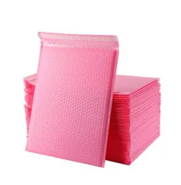 Present Wrap 50 PCS Poly Bubble Envelope Pink Mail Packaging Påsar Kuvert Fodrad Mailer Self Seal Internet Mailers9904574