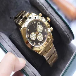 Relógio de luxo com caixa original ouro nova edição 116505 43mm enrolamento cerâmico luminoso safira à prova dluxury água luxo 2023 3jds