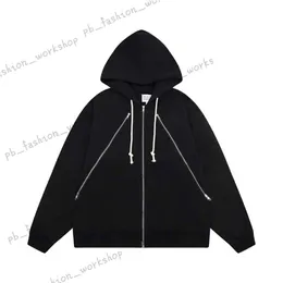 Man Hoodie Margiela MM6 Hoodie Sweatshirt Terked Sayılar Düzensiz Düzensiz Dörtgen Etiket Belçika Tasarımcısı Hoodies 06