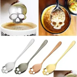 ملاعق DHS السكر Skl Tea Spoon Suck القهوة المقاوم للصدأ حلوى الآيس كريم أدوات المائدة المائدة الملحقات المطبخ 100pcs C0525P21 Drop del dhnfs