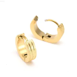 NABEST Aço inoxidável geométrico Huggie Brincos Jóias Mulheres 18K Gold Bated Minimalist Hoop Earing