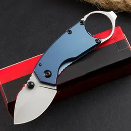 Specialerbjudande KS8710 Pocket Folding Knife 8Cr13Mov Titanium Coating Blade Aviation Aluminium Handle utomhus EDC Pocket Knives med flasköppnare