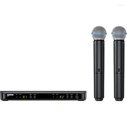 Microfoons BLX288/Beta 58 UHF draadloos microfoonsysteem - perfect voor kerk-karaoke tweekanaalsontvanger