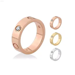 Manufacturers Direct Ring Titanium Steel Electroplated Couple Ring Card Plus Diamond-free Three Diamond Stainless Steel Ring