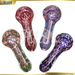 Hittn Glass Smoking Hand Tipe 4 дюйма серебряной коричневой ручной стеклян