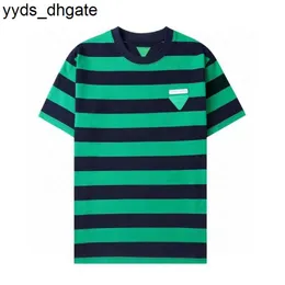 Botteg Venetas Man's T Designer Shirt Tirts Classic Venet New Classic Triangle Leather Label Stripe Rece