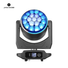 JMS WEBB New Upgrade LED Zoom&Beam&Wash Bees Eyes 19x40W RGBW 4in1 Light With Ring Effect Moving Head Light Uniform Color High Power For DJ Disco Bar Stage