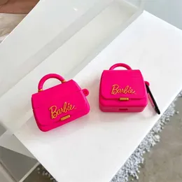 Étuis de téléphone portable Barbie rose femmes sac étui pour Airpods Pro 2 étui 2022 couverture d'écouteur en silicone souple pour Airpods 1/2 étui/Airpods Pro étui