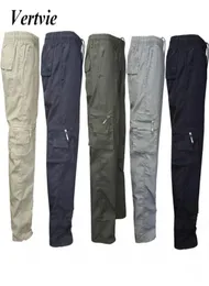 Vertvie Pantaloni da trekking autunnali Pantaloni leggeri e traspiranti da arrampicata Pantaloni antivento Pantaloni cargo multi tasche con coulisse8778516