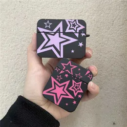 Casos de telefone celular Moda Super Star Pattern Fone de ouvido para Airpods 1 2 3 Pro Casal Capa de fone de ouvido sem fio para Air Pods Pro2 Caixa de carregamento