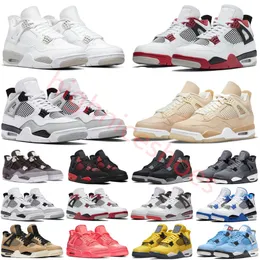 4s jumpman 4 With box basketball shoes Red Cement Thunder Frozen Moments Military Black Cat Midnight Navy White Oreo Craft Infrared mens trainers sports sneakers