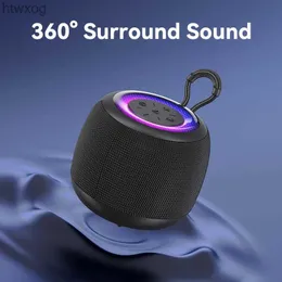 Alto-falantes portáteis USAMS Mini alto-falante Bluetooth portátil Poderoso baixo TWS Alto-falante Bluetooth 5.3 360 Sound Stage Alto-falante sem fio Leitor de áudio YQ240124