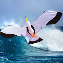 Acessórios de pipa nova diversão ao ar livre esportes alta qualidade 3d única linha gaivota pipas praia com alça e corda bom vôo