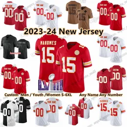 2024 Super Patrick Mahomes Custom Bowls Camisa de Futebol 10 Isiah Pacheco 4 Rashee Rice 32 Nick Bolton 21 Mike Edwards 87 Travis Kelce 12 Mecole Hardman Jr Karlaftis