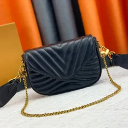 AAAAA New Wavemulti Pochette Designer Bag Crossbody Bag Bags Bags Bags Calfskin Bag 21cm مع صندوق وحقيبة غبار