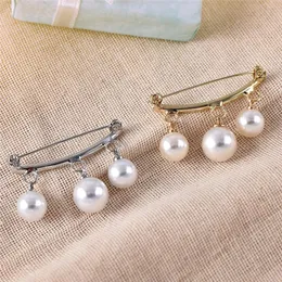 Pins Brooches Temperament Pearl Brooch Damp Note Cor Collar Pin Anti-Slip Buckle Accessory For Women Drop Delivery Otnch