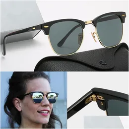 Solglasögon Ray Designer Brand Sun Glasses Polariserade män Kvinnor Pilot UV400 Eyewear Metal Frame Drop Delivery Fashion Accessories Dhwoy