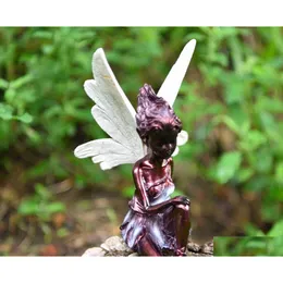 庭の飾り妖精の彫像庭園の装飾 - 樹脂手作りのスケプトールギフト飾り飾りホームガーデンパティオ、芝生ガードオトパッド