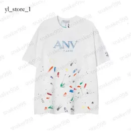 2024 LANVINS Tシャツメンズ女性デザイナー半袖ファッション夏のカジュアルコットンティーイタリースタイルトップブラックホワイトグリーンランビンレターTシャツ1892