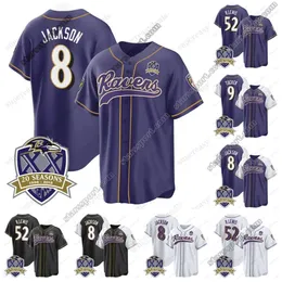 Ravens Lamar Jackson Baseball Jersey Custom Mark Andrews Justin Tucker Roquan Smith Kyle Hamilton Zay Flowers Dobbins Ray Lewis Marlon Humprey Odell Beckham Jr