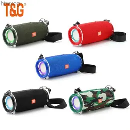 Taşınabilir Hoparlörler T G TG192 20W Taşınabilir Bluetooth Hoparlör 2400mAH RGB LED Işık Kablosuz Boombox Su Geçirmez Açık Subwoofer Stereo Hoparlör YQ240124