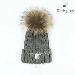 Şapka Eşarpları Şapkalar Beanie/Kafatası Kapakları Tasarımcı Monclle Beanie Cap Erkek ve Kadınlar Günlük Sonbahar/Kış Premium% 100 Yün Örgü Şapka Şapka Çocuklar İçin Şapka Beanie