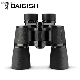 Telescopes Binoculars Long Range Baigish 20X50 Powerful Telescope Night Vision For Hunting Camping High Quality Wide Angle Central Military YQ240124