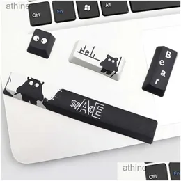 لوحات المفاتيح keycaps 4 قطعة مجموعة مخصصة keycap pbt 6.25u spacebar esc enter yq240123 drop توصيل أجهزة الكمبيوتر