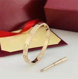 Screw braceletes for men designer love luxury bracelet women famous wedding stylish plated gold bracelet rhinestone bangle couple gift zb001